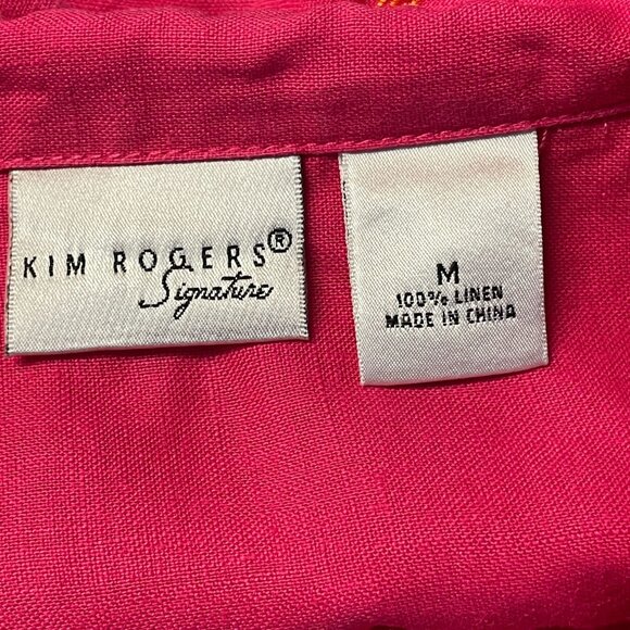 Embroidered Dragonfly Pink Women's Top - Picture 11 of 12